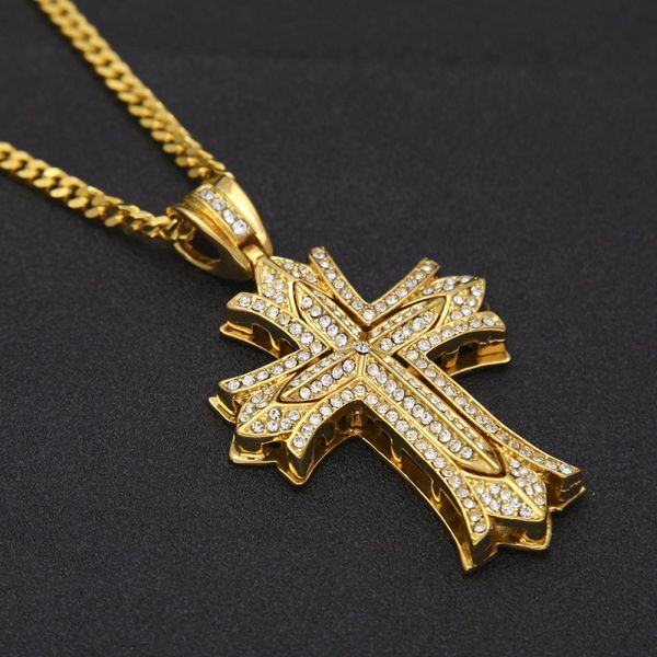 2020 new flower cross pendant necklace mens gold cuban link chain necklace iced out pendant hip hop jewelry, Silver
2020 new flower cross pendant necklace mens gold cuban link chain necklace iced out pendant hip hop jewelry, Silver