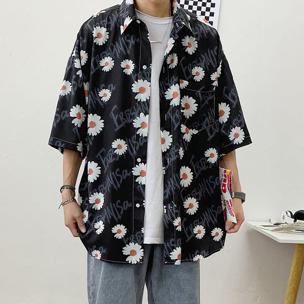 2021 new men's short sleeve summer flower shirts, korean casual holiday blouse big size yi36 j579, White;black
2021 new men's short sleeve summer flower shirts, korean casual holiday blouse big size yi36 j579, White;black