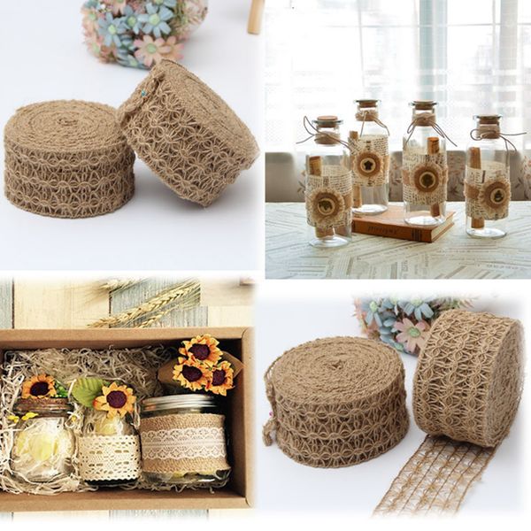 2m/roll wide 7cm hollow design natural hessian jute twine burlap ribbon christmas home diy decoration rustic wedding decor
2m/roll wide 7cm hollow design natural hessian jute twine burlap ribbon christmas home diy decoration rustic wedding decor