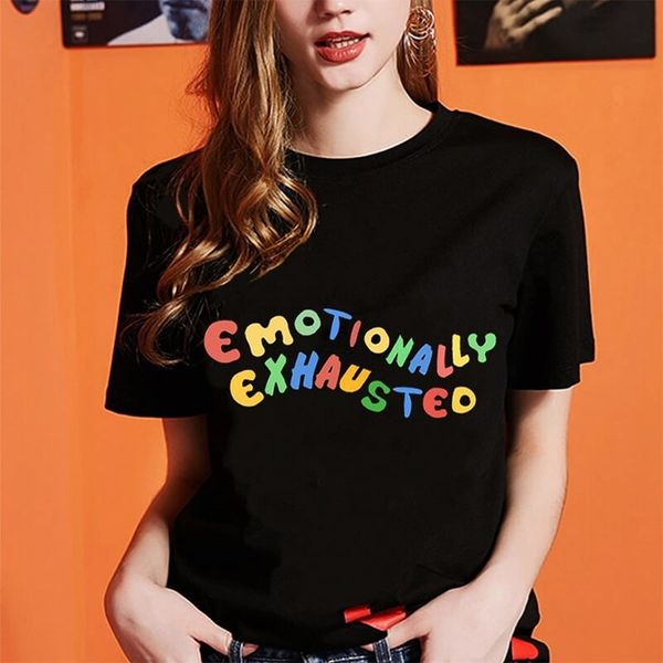 emotionally exhausted printed colorful letters women t shirt 2019 summer ladies designer street wear soft cotton nvtx158, White
emotionally exhausted printed colorful letters women t shirt 2019 summer ladies designer street wear soft cotton nvtx158, White
