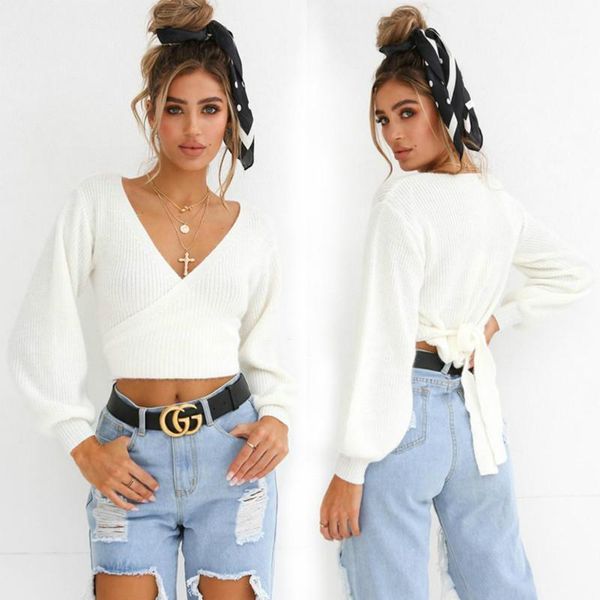 2020 autumn and winter new deep v navel short sweater cross strap lantern sleeve knitted shirt women sweater1, White;black
2020 autumn and winter new deep v navel short sweater cross strap lantern sleeve knitted shirt women sweater1, White;black