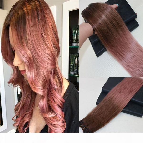 100% unprocessed virgin omber russian human hair extensions rose gold highlights remy hair weaving straight sew in double weft hair weave, Black 
100% unprocessed virgin omber russian human hair extensions rose gold highlights remy hair weaving straight sew in double weft hair weave, Black
