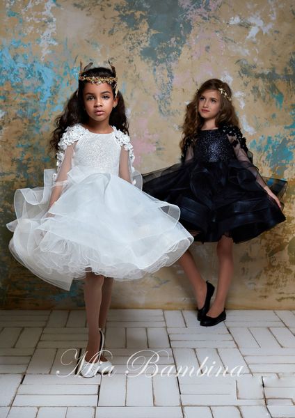 sequined flower girl dresses jewel neck long sleeve 3d floral appliques tulle girls pageant dresses knee length girls party gowns, White;red
sequined flower girl dresses jewel neck long sleeve 3d floral appliques tulle girls pageant dresses knee length girls party gowns, White;red
