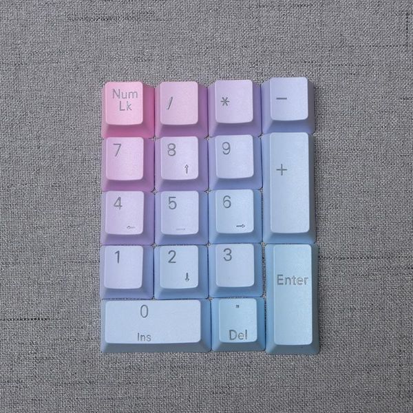 17 keys/set pbt rainbow frost blue backlit keycaps mechanical keyboard number area key caps
17 keys/set pbt rainbow frost blue backlit keycaps mechanical keyboard number area key caps