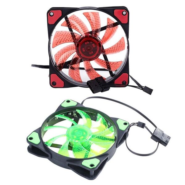2 pc 15 lights led pc computer chassis fan case heatsink cooler cooling fan dc 12v 4p 120x120x25mm , red & green
2 pc 15 lights led pc computer chassis fan case heatsink cooler cooling fan dc 12v 4p 120x120x25mm , red & green