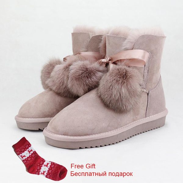 fashion australia women boots warm natural fur snow boots genuine sheepskin leather winter woman ankle shoes, Black
fashion australia women boots warm natural fur snow boots genuine sheepskin leather winter woman ankle shoes, Black