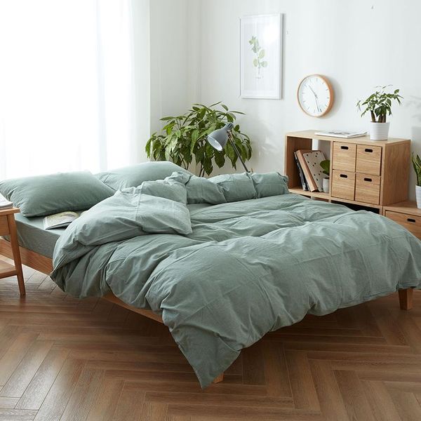 100% washed cotton bed sheets light green solid color bedding set 3/4pc single 120cm 150cm fitted sheet king duvet covers
100% washed cotton bed sheets light green solid color bedding set 3/4pc single 120cm 150cm fitted sheet king duvet covers