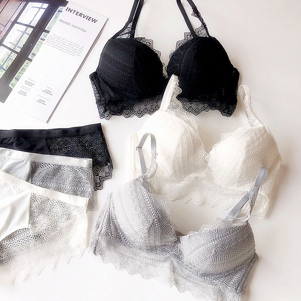 winter new french lace lash women underwear thick bra set push up dress young girls white enchantix lingerie panties lj201031, Red;black
winter new french lace lash women underwear thick bra set push up dress young girls white enchantix lingerie panties lj201031, Red;black