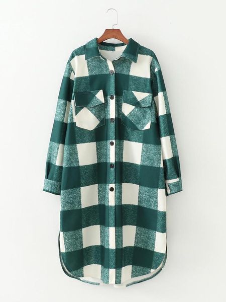 2020 new autumn winter women female casual polyester shirt plaid brand blouse outwear overcoats1, Black
2020 new autumn winter women female casual polyester shirt plaid brand blouse outwear overcoats1, Black