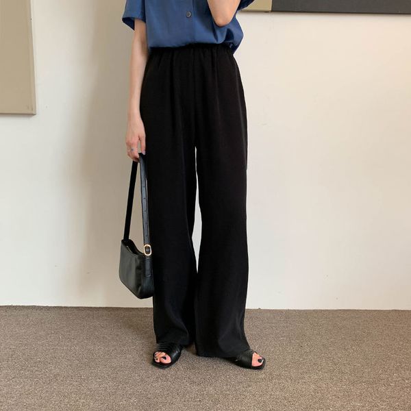 2021 new 3 colors thin korean color lets straight loose summer women's waist long pants (x1410) 9395, Black;white
2021 new 3 colors thin korean color lets straight loose summer women's waist long pants (x1410) 9395, Black;white