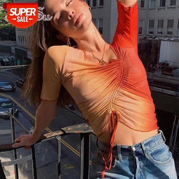 artsu fashion mesh slim t shirt women drawstring design v neck short sleeve clothing street lady red short 2021 ts52683 #vo2z, White
artsu fashion mesh slim t shirt women drawstring design v neck short sleeve clothing street lady red short 2021 ts52683 #vo2z, White