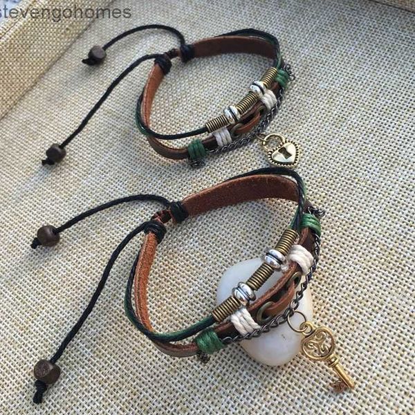 bracelet a pair of boys and girls hand woven national style leather lovers jewelry, Silver
bracelet a pair of boys and girls hand woven national style leather lovers jewelry, Silver