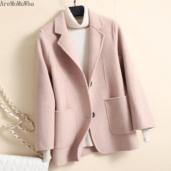 aremomuwha double-faced cashmere coat female 2020 autumn winter new slim short woolen coat pure wool suit woolen coatqx13061, Black
aremomuwha double-faced cashmere coat female 2020 autumn winter new slim short woolen coat pure wool suit woolen coatqx13061, Black
