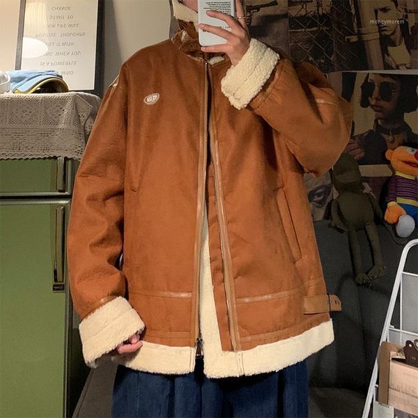men's down & parkas lambswool retro jacket korean style couple thicken zipper loose winter patchwork veste homme hiver coat men de50mmf, Black
men's down & parkas lambswool retro jacket korean style couple thicken zipper loose winter patchwork veste homme hiver coat men de50mmf, Black