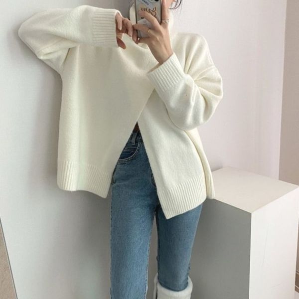 2021 thick turtlenecks knitted or crocheted large feminine dimensions released solid placket pullover jumper division long office lady t1df, White;black
2021 thick turtlenecks knitted or crocheted large feminine dimensions released solid placket pullover jumper division long office lady t1df, White;black