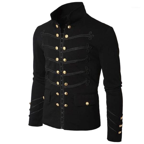 autumn winter vintage men coats long sleeve turn down collar button embroider sequins slim men's coat1, Black;brown
autumn winter vintage men coats long sleeve turn down collar button embroider sequins slim men's coat1, Black;brown