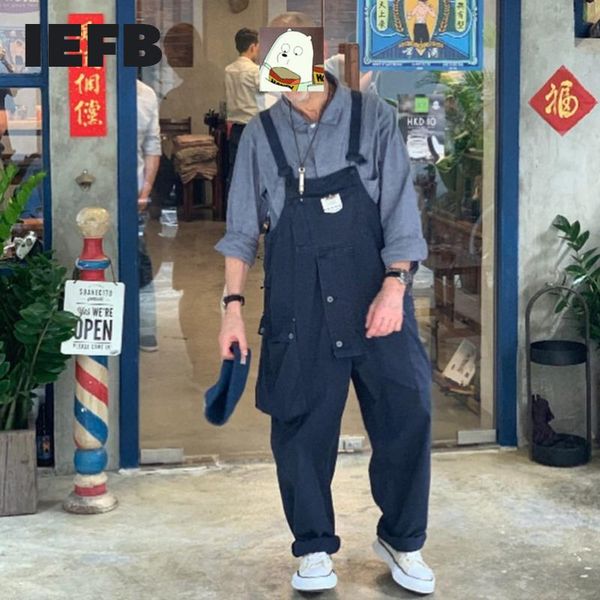 men's pants iefb american casual one-piece overalls streetwear tide workwear loose cotton jumpsuit 2021 spring summer y5503, Black
men's pants iefb american casual one-piece overalls streetwear tide workwear loose cotton jumpsuit 2021 spring summer y5503, Black