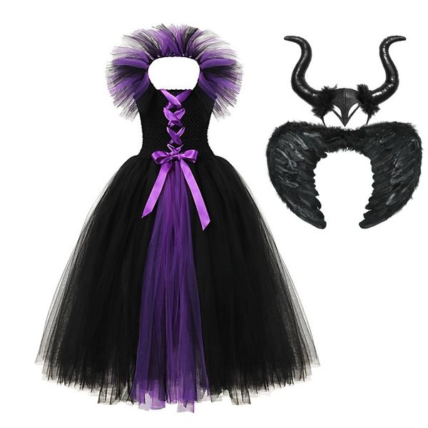 muababy girl maleficent 2 dress up clothes sleeveless evil queen princess tutu dress with devil horn halloween costume for 2-12t 201006, Blue
muababy girl maleficent 2 dress up clothes sleeveless evil queen princess tutu dress with devil horn halloween costume for 2-12t 201006, Blue