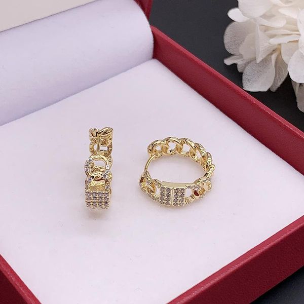 hoop & huggie simple and cold style european american high-end earrings net red micro-inlaid zircon gold chain ring wild, Golden;silver
hoop & huggie simple and cold style european american high-end earrings net red micro-inlaid zircon gold chain ring wild, Golden;silver