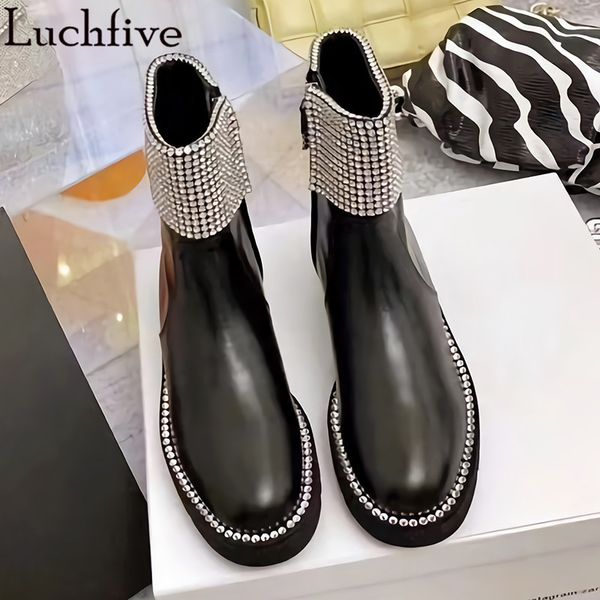 2020 rhinestones genuine leather ankle boots round toe platform shoes woman low heels boots femme black crystal women
2020 rhinestones genuine leather ankle boots round toe platform shoes woman low heels boots femme black crystal women