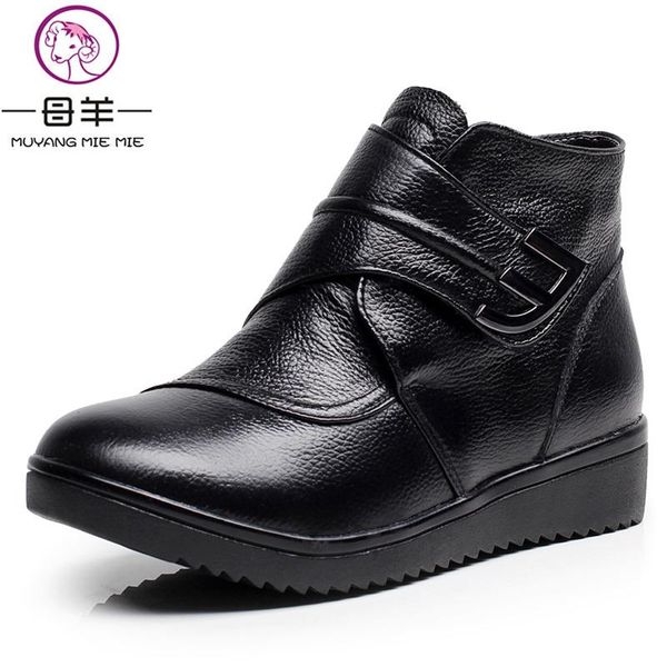 natural wool women boots genuine leather flat ankle boots winter warm ladies shoes woman snow plus size hot, Black
natural wool women boots genuine leather flat ankle boots winter warm ladies shoes woman snow plus size hot, Black