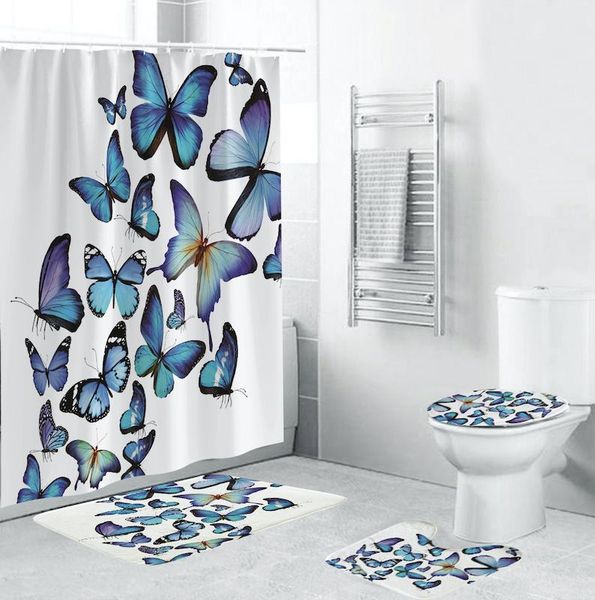 girl bathroom decor set 4pcs butterfly leopard waterproof bath curtain with hooks non slip rug set and toilet cover dropshipping
girl bathroom decor set 4pcs butterfly leopard waterproof bath curtain with hooks non slip rug set and toilet cover dropshipping