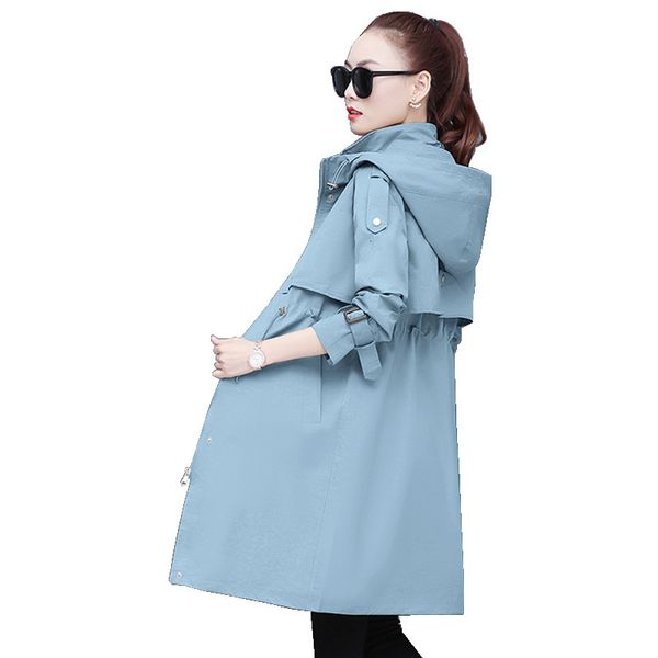 2021 new female medium long spring new trench coat ladies hundred lean fashion hood jacket clothes, Tan;black
2021 new female medium long spring new trench coat ladies hundred lean fashion hood jacket clothes, Tan;black