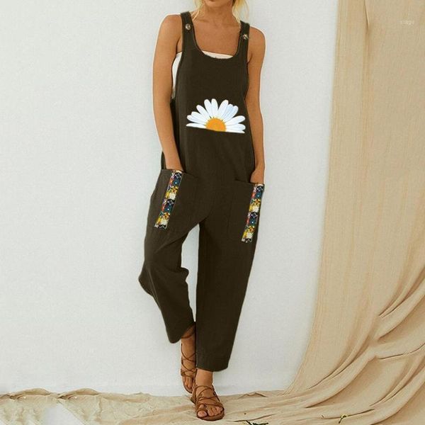 fashion women casual solid boho floral print pocket romper long playsuit female summer strap button loose jumpsuit clothes1, Black;white
fashion women casual solid boho floral print pocket romper long playsuit female summer strap button loose jumpsuit clothes1, Black;white