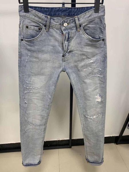 dsenqi new men jeans ripped for jeans pants men outwear man pants 9981, Blue