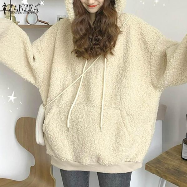 5xl coat women warm casual plush sweatshirt winter streetwear blouse zanzea lovely teddy pullover hoodie outwear blusa femininas, Black
5xl coat women warm casual plush sweatshirt winter streetwear blouse zanzea lovely teddy pullover hoodie outwear blusa femininas, Black