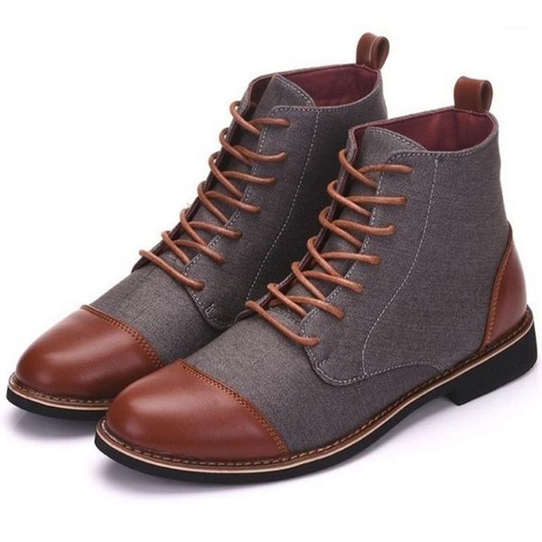 british fashion brand vintage splice men boots luxury lace up leather boots comfortable men shoes fashion male autumn1, Black
british fashion brand vintage splice men boots luxury lace up leather boots comfortable men shoes fashion male autumn1, Black