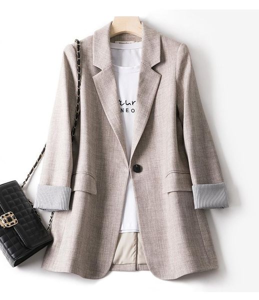 spring blazer women slim korean style long sleeve suit loose suit vintage jacket feminine outwear, White;black
spring blazer women slim korean style long sleeve suit loose suit vintage jacket feminine outwear, White;black