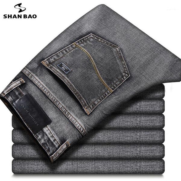 shan bao classic patch embroidery men's fitted straight business casual jeans spring brand cotton stretch smoky gray denim jeans1, Blue
shan bao classic patch embroidery men's fitted straight business casual jeans spring brand cotton stretch smoky gray denim jeans1, Blue