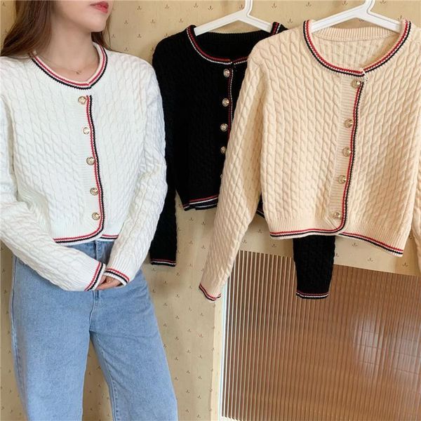 women's jackets make firm offers winter round collar han edition with a short jacket long sleeves knitted cardigan1, Black;brown
women's jackets make firm offers winter round collar han edition with a short jacket long sleeves knitted cardigan1, Black;brown