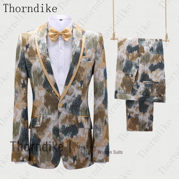 thorndike men's costume slim fit 2 piece jacquard tailored suit printed exquisite banquet party wedding new fashion dress tuxedo, White;black
thorndike men's costume slim fit 2 piece jacquard tailored suit printed exquisite banquet party wedding new fashion dress tuxedo, White;black