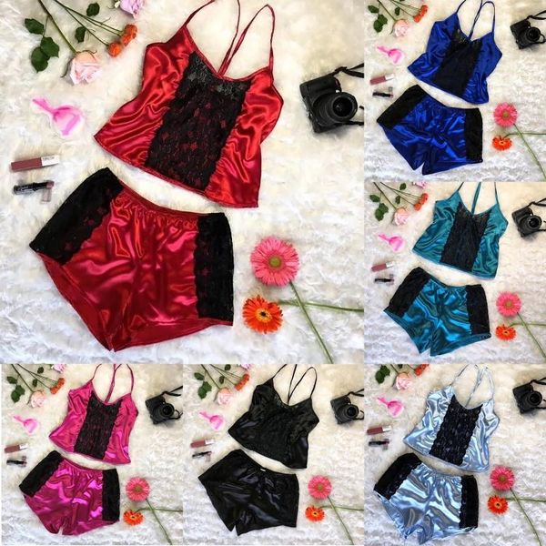 female lace suspender pajamas suit woman v-neck elastic sleeveless vest pajamas shorts sports underwear underwear #n, White;black
female lace suspender pajamas suit woman v-neck elastic sleeveless vest pajamas shorts sports underwear underwear #n, White;black