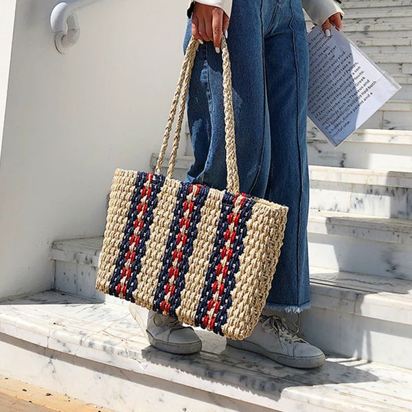 2020 summer striped straw bag woven tote super popular large capacity basket bag luxury designer beach purse
2020 summer striped straw bag woven tote super popular large capacity basket bag luxury designer beach purse