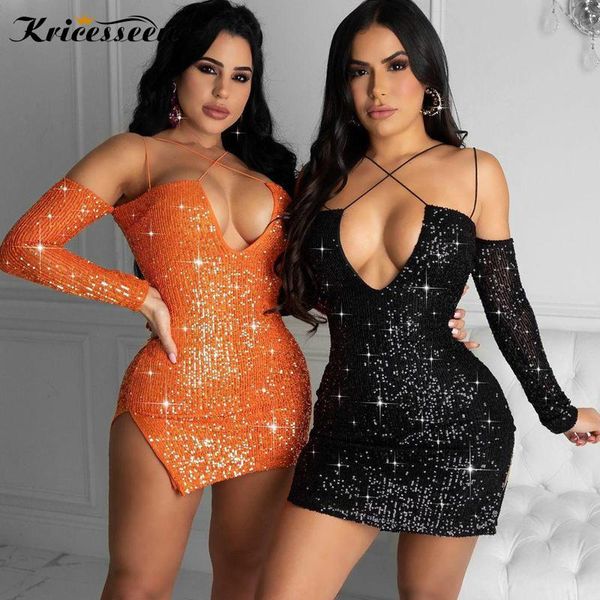 kricesseen black strap off the shoulder mini dress women new long sleeve sequined shine bodycon party clubwear sheath dress, Black;gray
kricesseen black strap off the shoulder mini dress women new long sleeve sequined shine bodycon party clubwear sheath dress, Black;gray