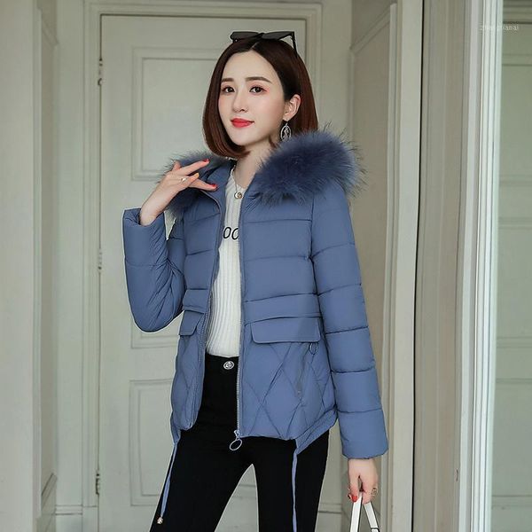 2020 new winter jacket women warm fashion short hooded parka coat drawstring slim fur collar jacket female office lady1, Black 
2020 new winter jacket women warm fashion short hooded parka coat drawstring slim fur collar jacket female office lady1, Black