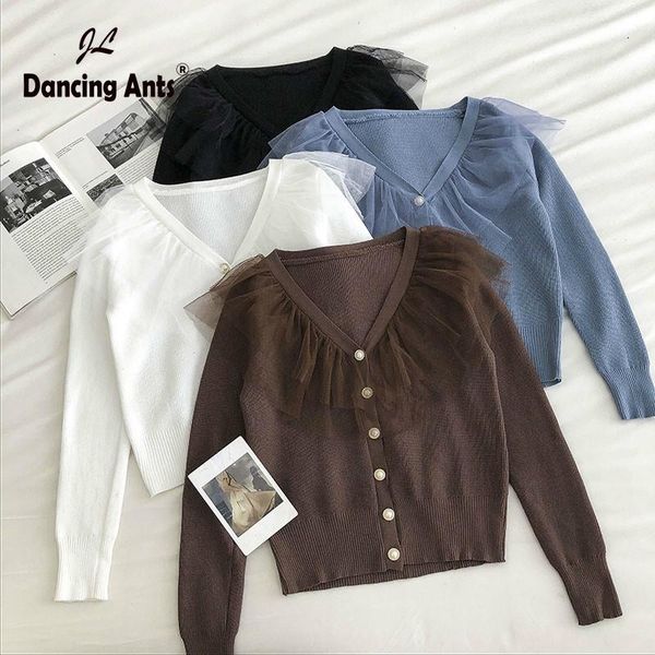 women's knits & tees women knitting sweater long sleeves v-neck single-breasted korean mesh patchwork cardigans autumn or winter vintag, White
women's knits & tees women knitting sweater long sleeves v-neck single-breasted korean mesh patchwork cardigans autumn or winter vintag, White