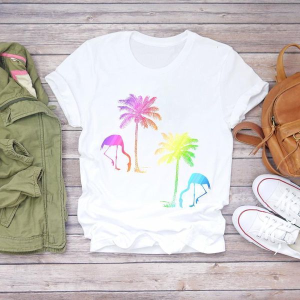 women 2020 cute cartoon printing vacation flamingo beach summer shirt ladies womens t-shirts t graphic female tee t-shirt, White
women 2020 cute cartoon printing vacation flamingo beach summer shirt ladies womens t-shirts t graphic female tee t-shirt, White
