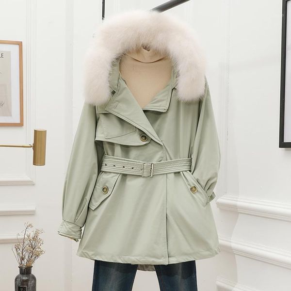 women's down & parkas 2021 winter korean coat thick outerwear women's fashion drawstring waist big fur collar hooded jackets femal, Black
women's down & parkas 2021 winter korean coat thick outerwear women's fashion drawstring waist big fur collar hooded jackets femal, Black