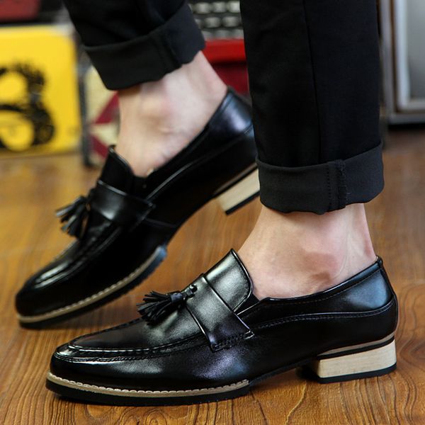 men's casual shoes fashion business dress soft moccasins loafers high-quality men leather shoes gommino zapatos chaussure, Black
men's casual shoes fashion business dress soft moccasins loafers high-quality men leather shoes gommino zapatos chaussure, Black