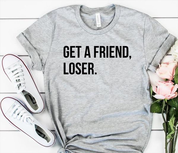 get a friend loser print women tshirt cotton casual funny shirt for lady yong girl tee hipster drop ship s 424, White
get a friend loser print women tshirt cotton casual funny shirt for lady yong girl tee hipster drop ship s 424, White