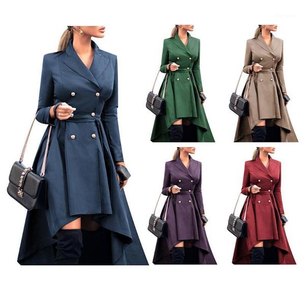autumn & winter women's lapel long sleeve double-breasted lace up irregular trench coat keep warm slim temperament fashion coats1, Tan;black
autumn & winter women's lapel long sleeve double-breasted lace up irregular trench coat keep warm slim temperament fashion coats1, Tan;black