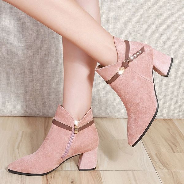 2020 autumn winter shoes women high heels boots warm shoes women ankle boots office ladies square heel 6cm black pink a1855 #4m1w
2020 autumn winter shoes women high heels boots warm shoes women ankle boots office ladies square heel 6cm black pink a1855 #4m1w