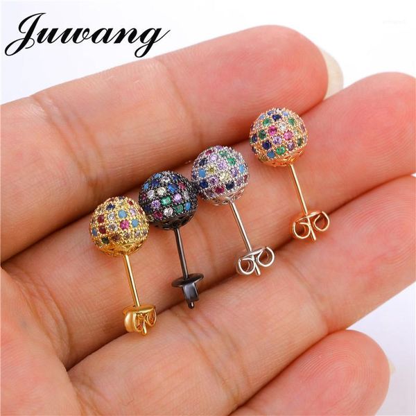 

stud juwang rhinestone earrings for women aretes de acero inoxidable para mujer earings fashion jewelry mujer1, Golden;silver