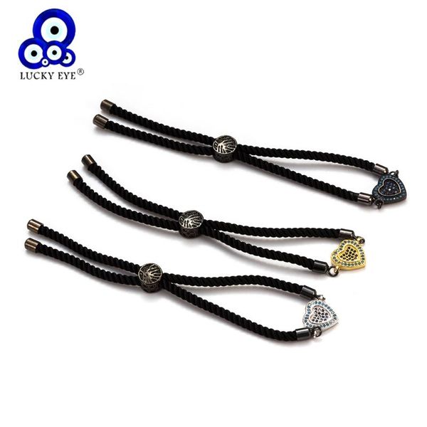 charm bracelets lucky eye heart bracelet cz stone charms for women lovers adjustable black string couple jewelry ey5345, Golden;silver
charm bracelets lucky eye heart bracelet cz stone charms for women lovers adjustable black string couple jewelry ey5345, Golden;silver