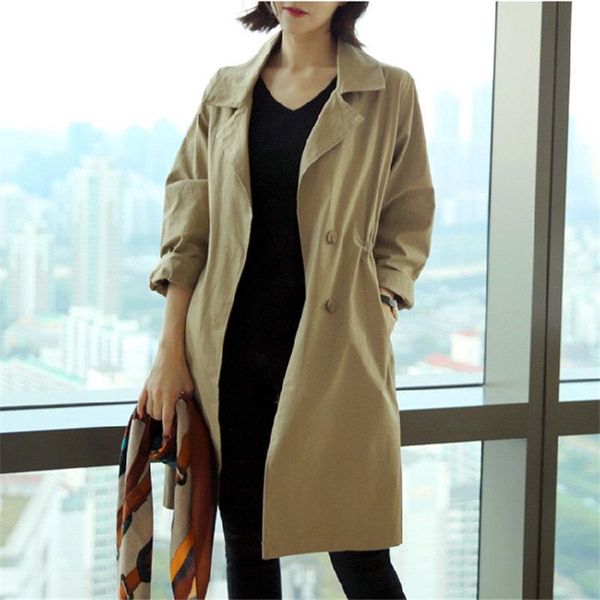 hzirip autumn khaki chic women stylish cardigans waist-controlled coat casual office lady cotton full-sleeved loose overcoats, Tan;black
hzirip autumn khaki chic women stylish cardigans waist-controlled coat casual office lady cotton full-sleeved loose overcoats, Tan;black