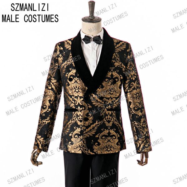 szmanlizi new arrival 2020 men suits slim fit 2 piece double breasted prom tuxedos groom wedding smoking jacket man blazer, Black;gray
szmanlizi new arrival 2020 men suits slim fit 2 piece double breasted prom tuxedos groom wedding smoking jacket man blazer, Black;gray